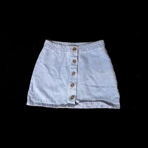 ♠️-Button up jean mini skirt